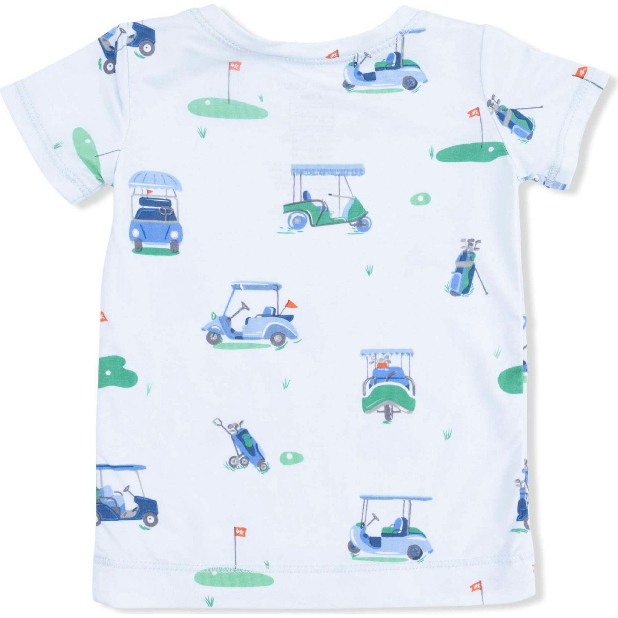 Vintage Golf Carts Blue - Short Sleeve Loungewear Set