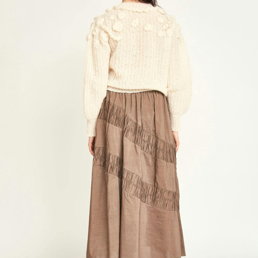 Moritz Embroidered Pullover in Alabaster