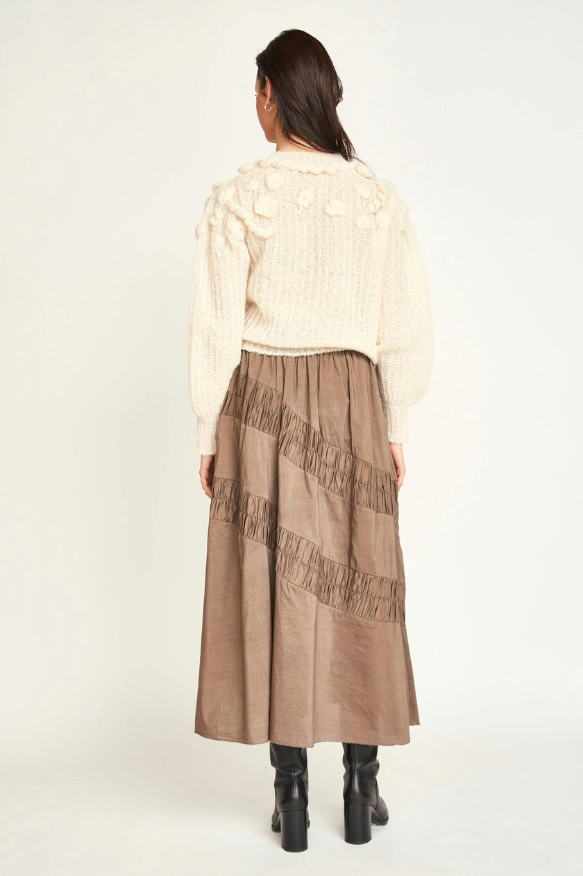 Moritz Embroidered Pullover in Alabaster