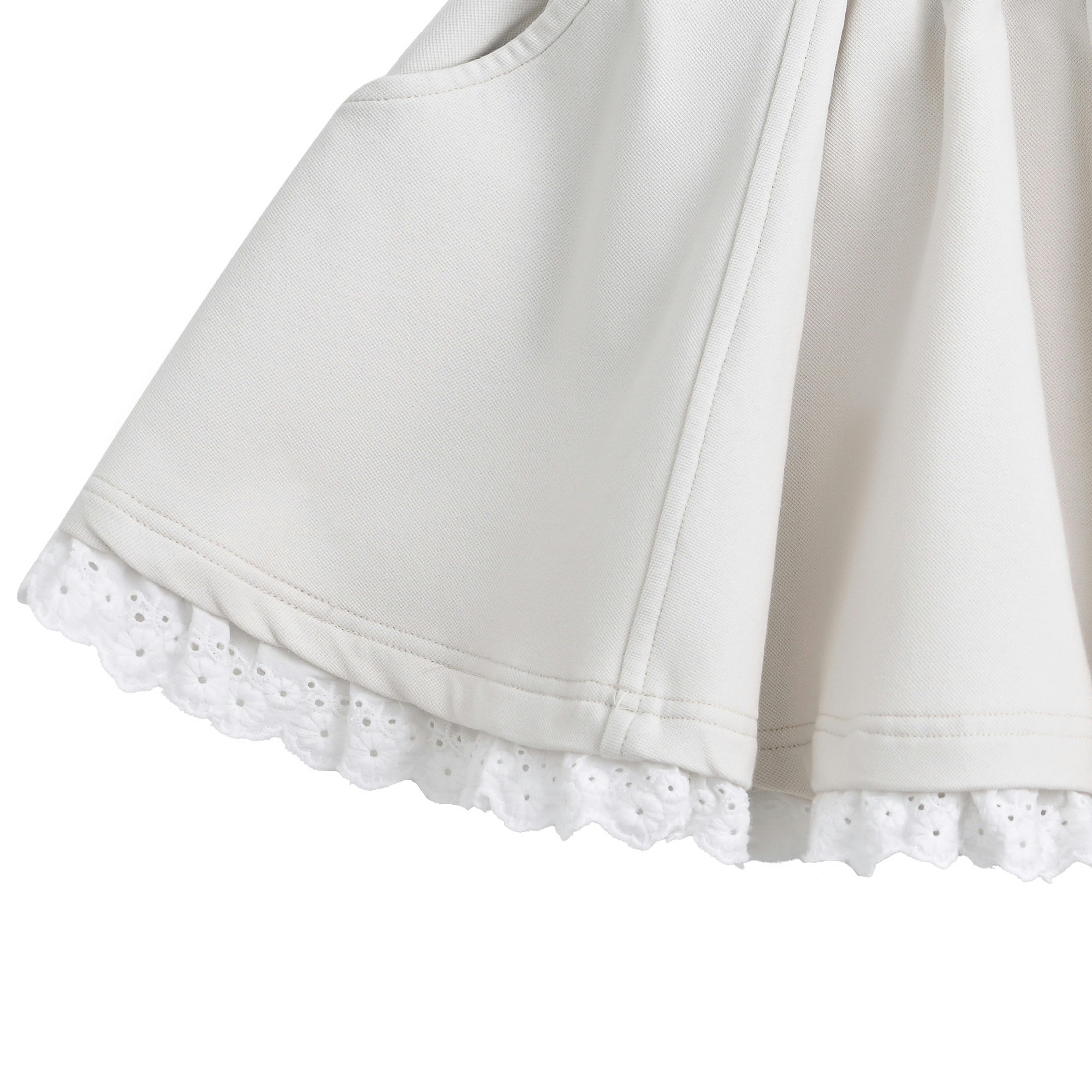 Cream Ruffle Skirt Set