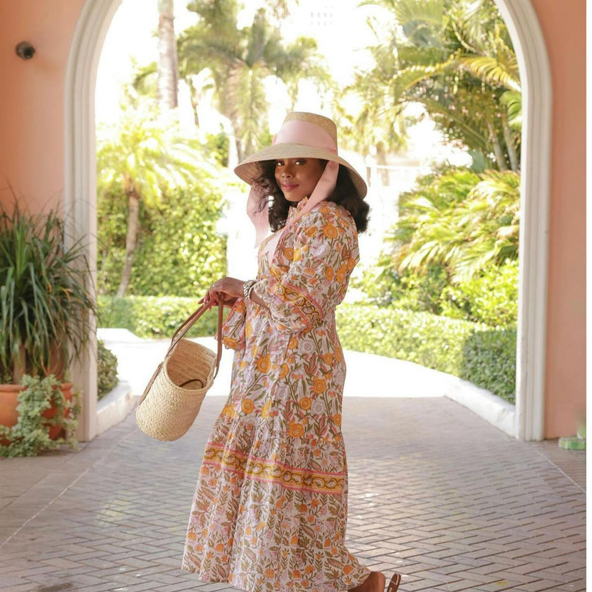 Wildflower Sun Hat - Masters Green Wide & Short Grosgrain Ribbon