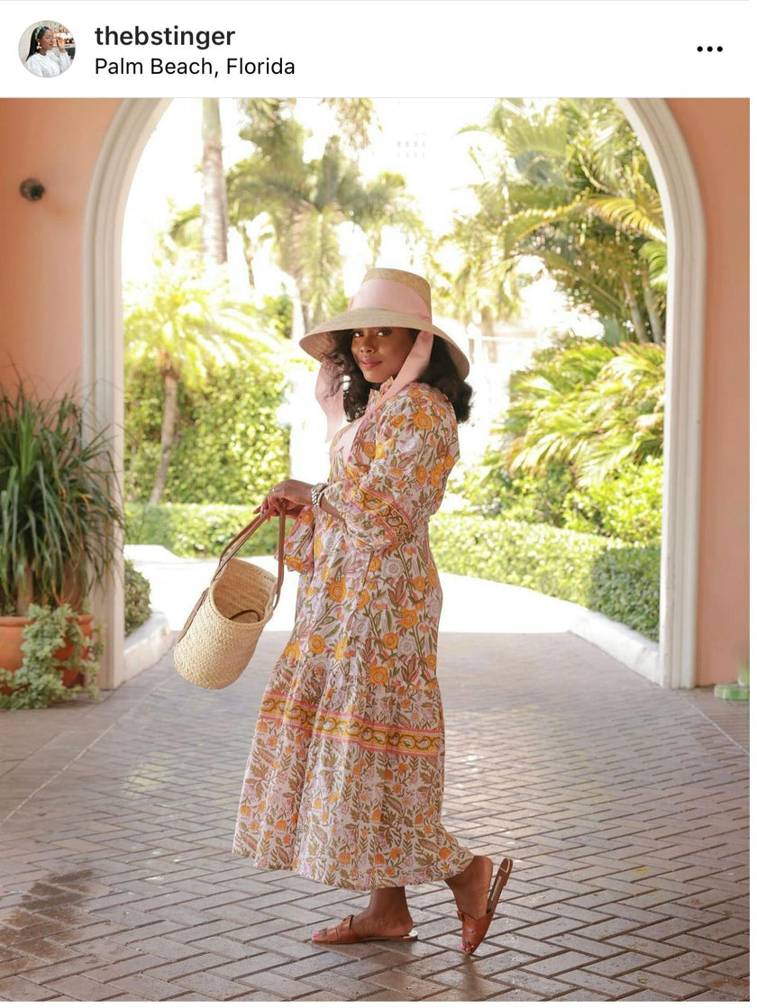 Wildflower Sun Hat - (Preorder Shipping June 15) Antique Eyelet Scallop Lace Wide & Short Ribbon