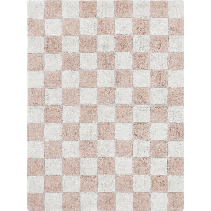 Kitchen Tiles Checkerboard Pattern Washable Rug