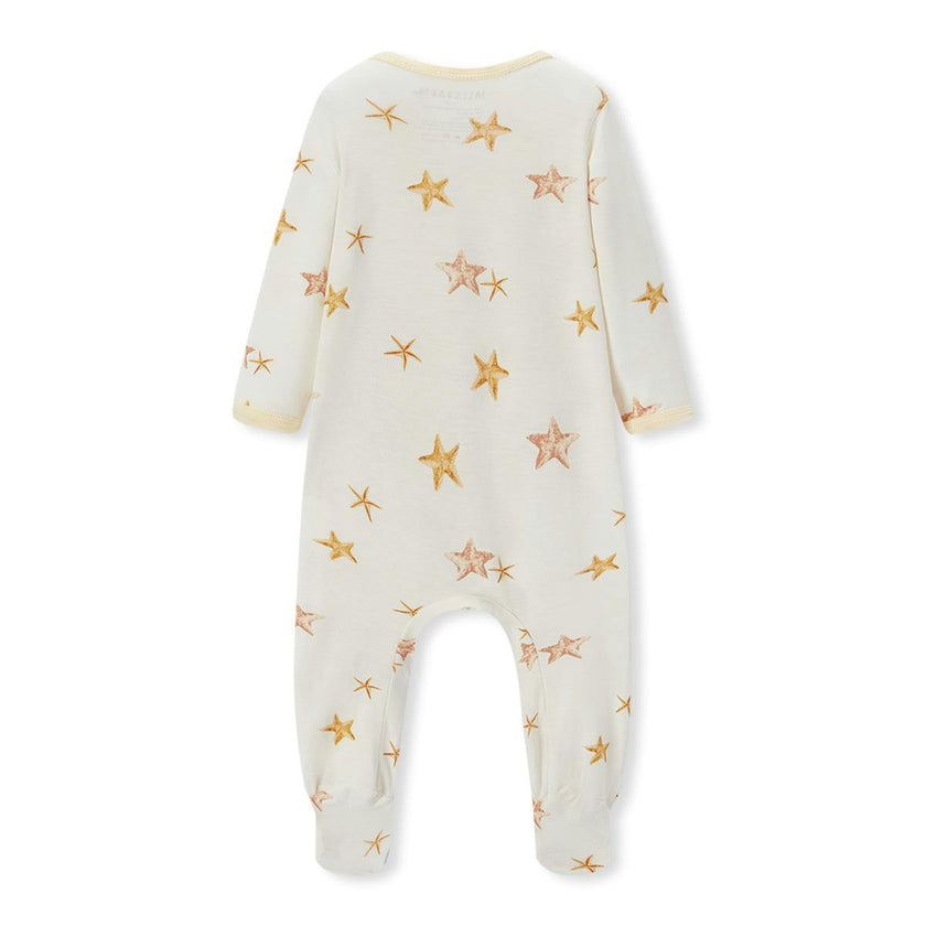 Starfish Dreams Luxe Stretch Zipper Footed Romper