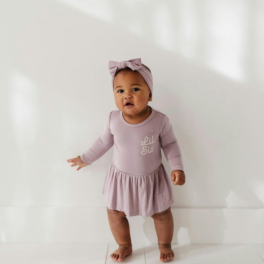 Girl's Bodysuit Dress Set Winter Floral
