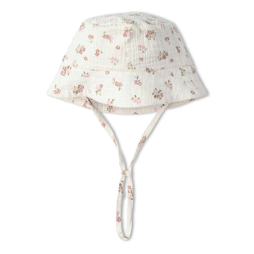 Organic Bucket Sun Hat - Blush Floral