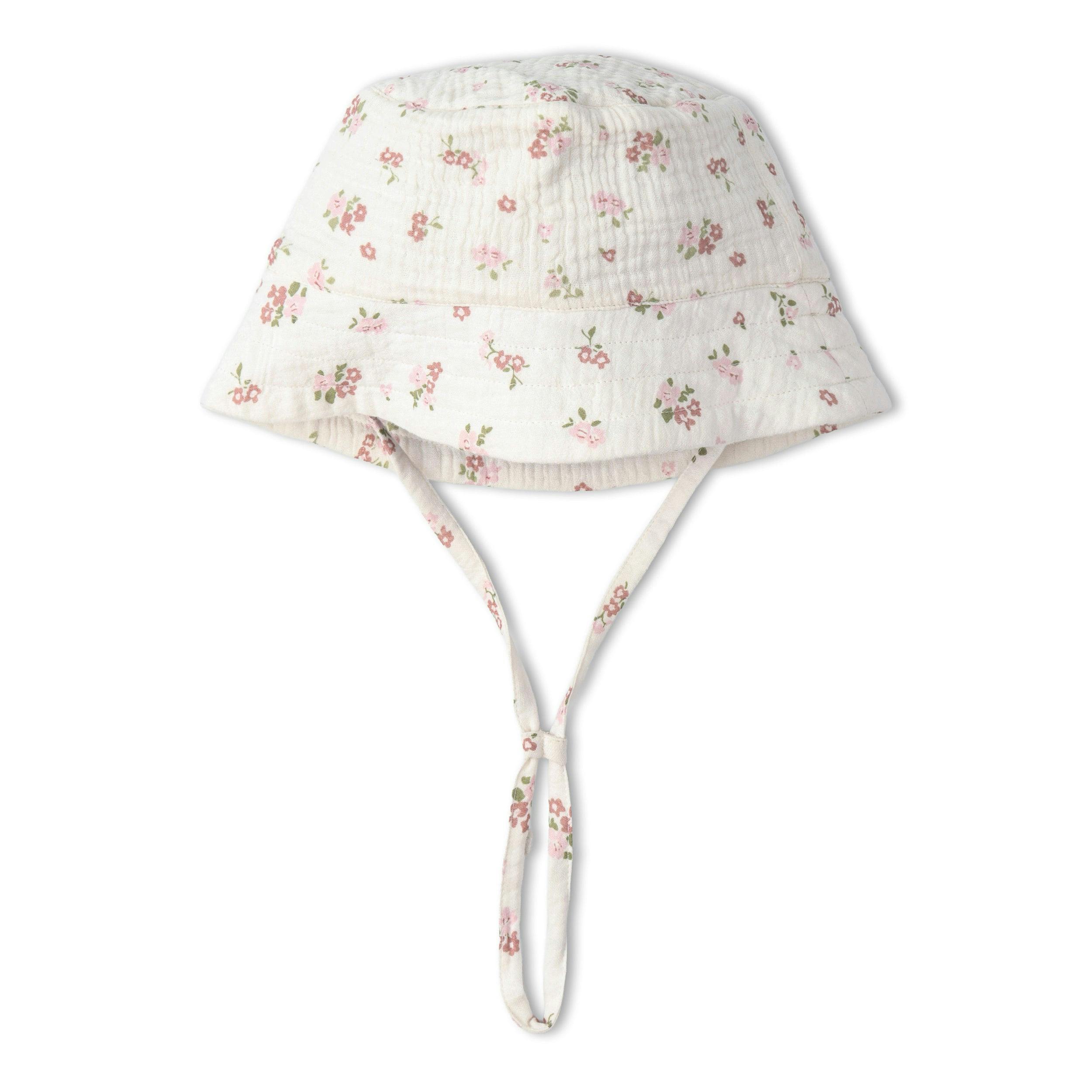 Organic Bucket Sun Hat - Blush Floral