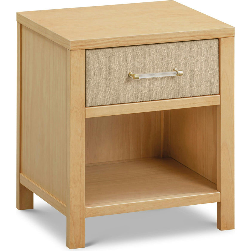 Eloise Assembled Nightstand in Honey and Performance Sand Eco-Weave