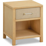Eloise Assembled Nightstand in Honey and Performance Sand Eco-Weave
