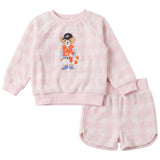 Bear Embroidered Shorts Terry Set
