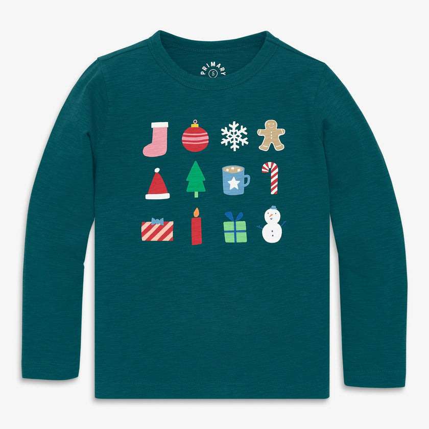 Kids long sleeve holiday treats tee