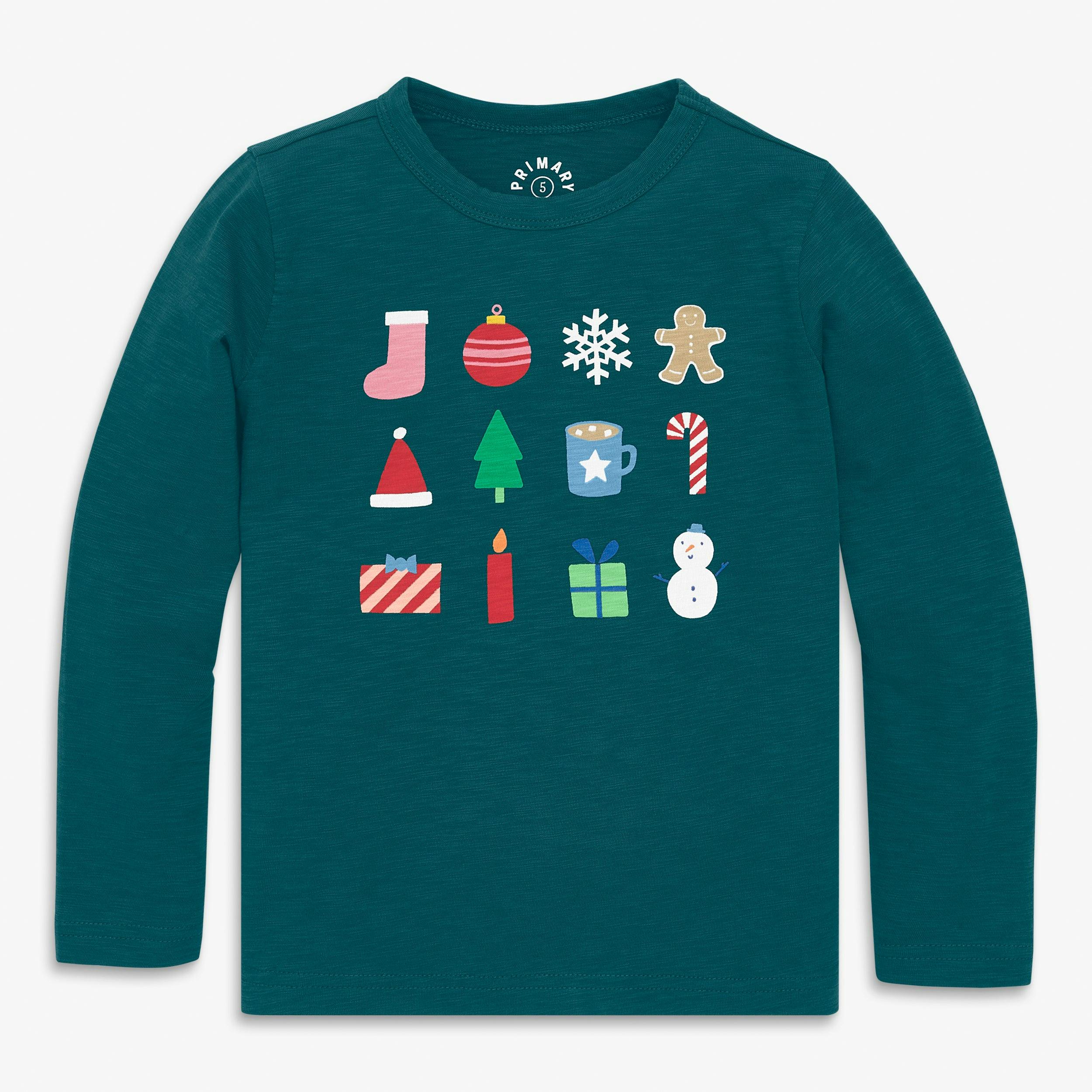Kids long sleeve holiday treats tee