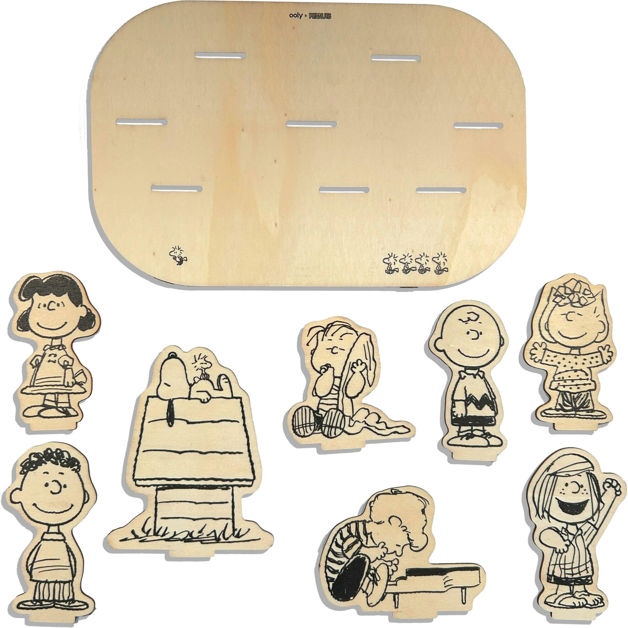 OOLYxPeanuts Color-In Wooden Scene Kit