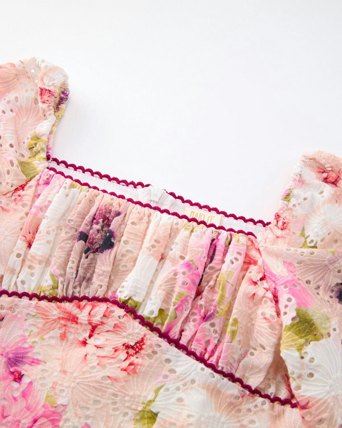 Liana Embroidered Mini Dress