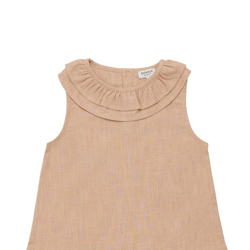 Michelle Linen Dress | Cloudy Rose