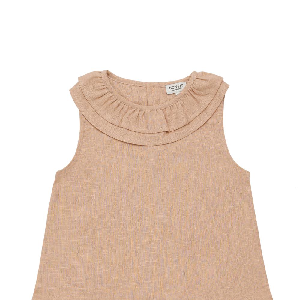 Michelle Linen Dress | Cloudy Rose