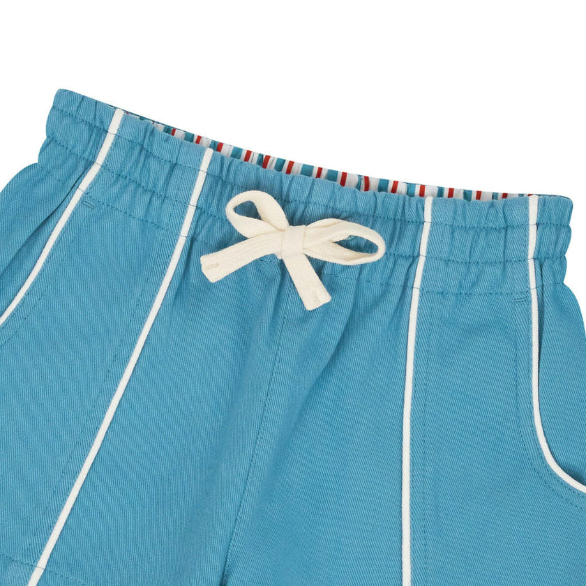 boys cerulean blue ultra-soft twill shorts