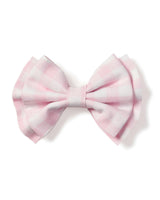 Girl's Twill Hair Bows in Pink Gingham