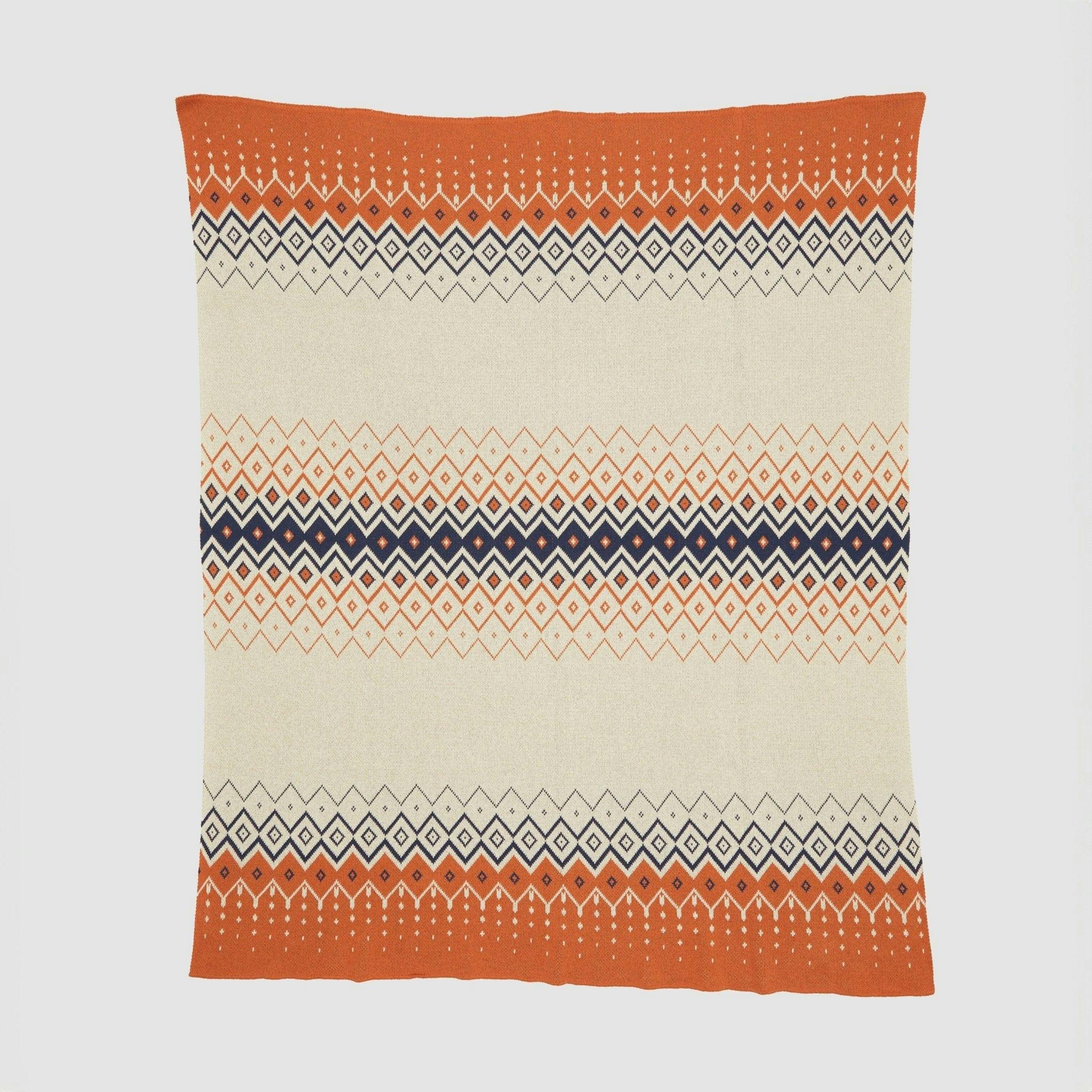 Cotton Sustainable Knit Throw Blanket | Vintage Icelandic