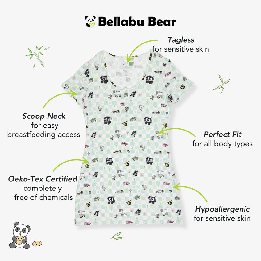Minecraft: Sleep Repeat Bamboo Women's Nightgown