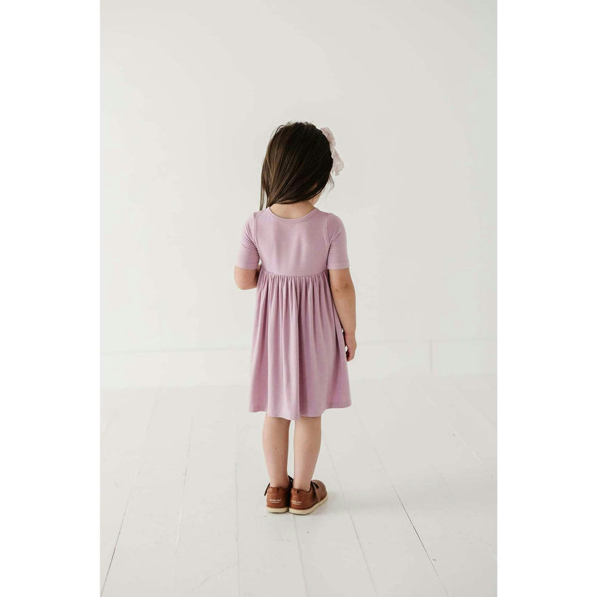 Short Sleeve Henley Dress Thistle