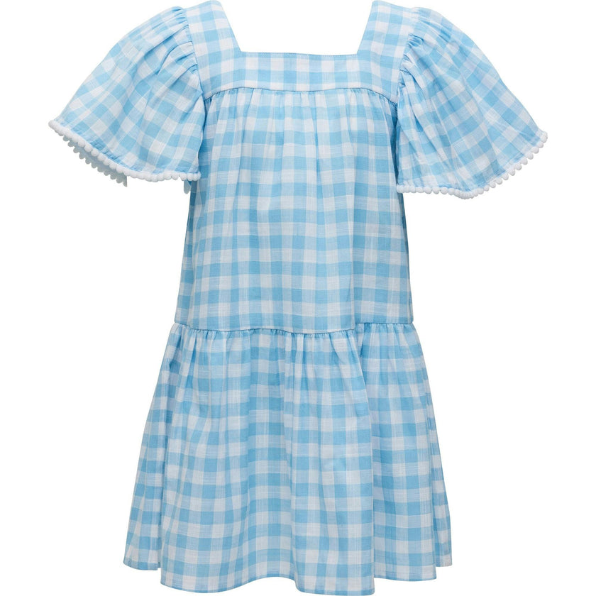 Cornflower Gingham Beach Dress