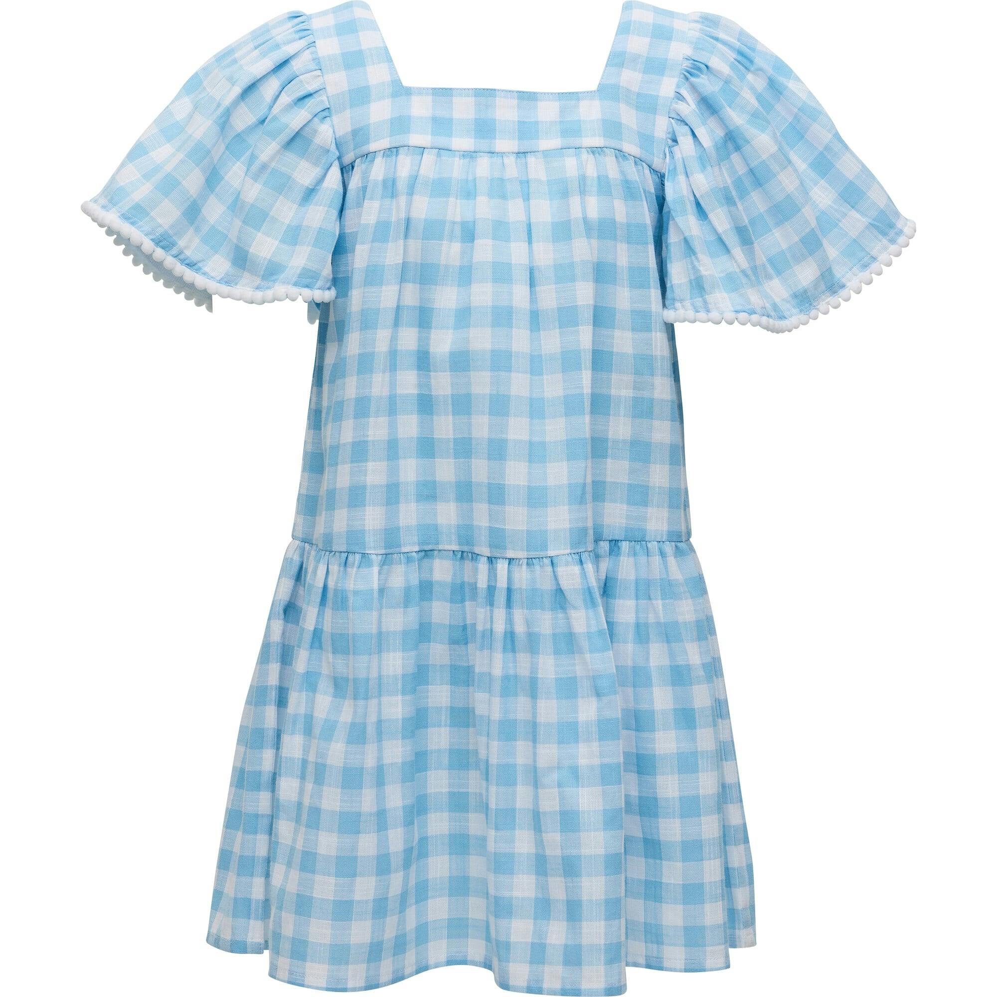 Cornflower Gingham Beach Dress