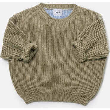 Chunky Ribbed Knit Round Neck Long Sleeve Wide Boxy Fit Sweater