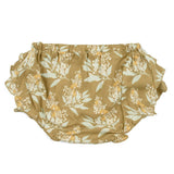Gold Floral Organic Cotton Ruffle Bloomer