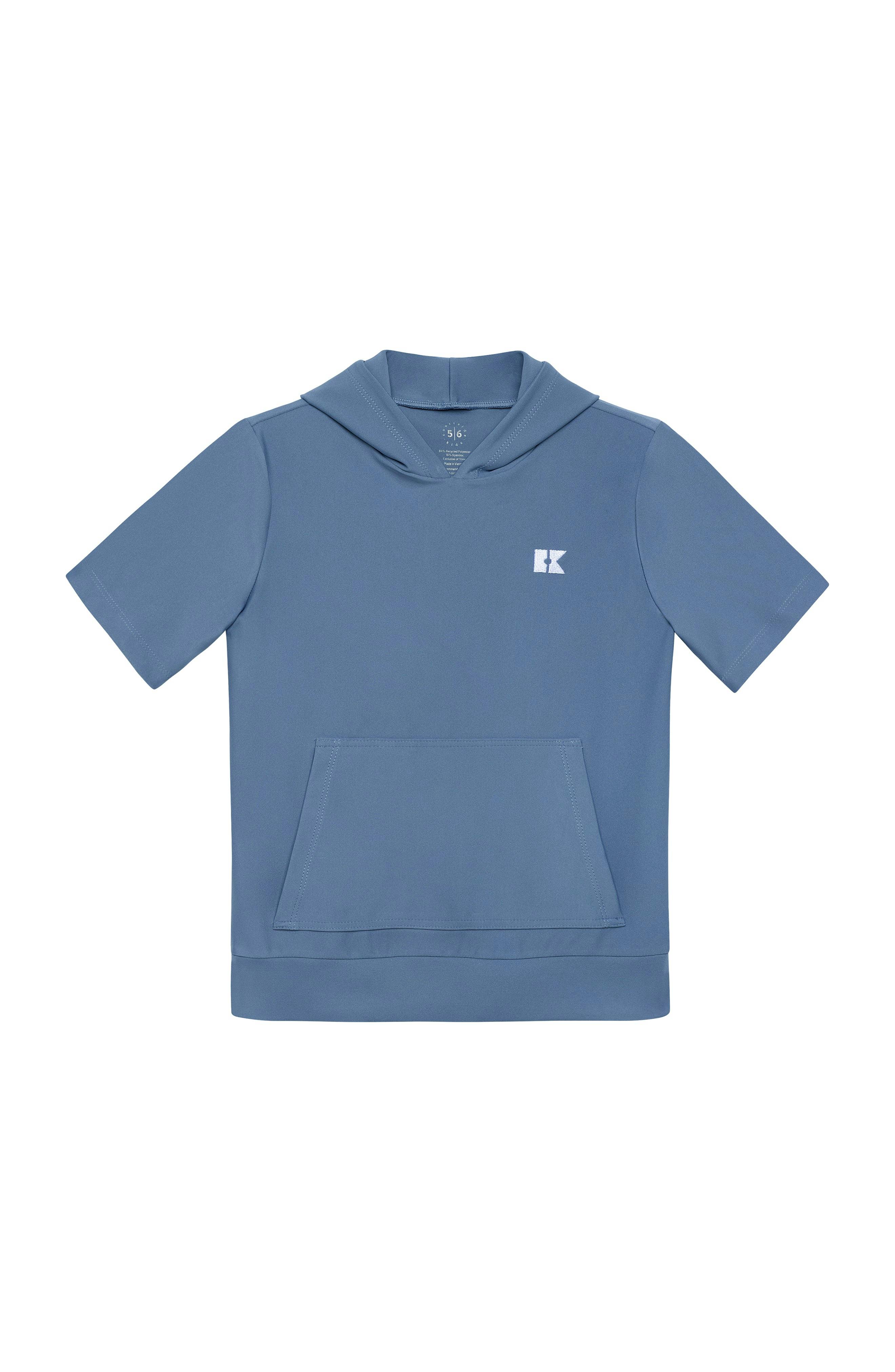 slate short sleeve hoodie