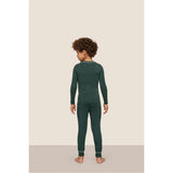 Kids TENCEL Modal Unisex Long PJ Set, Green