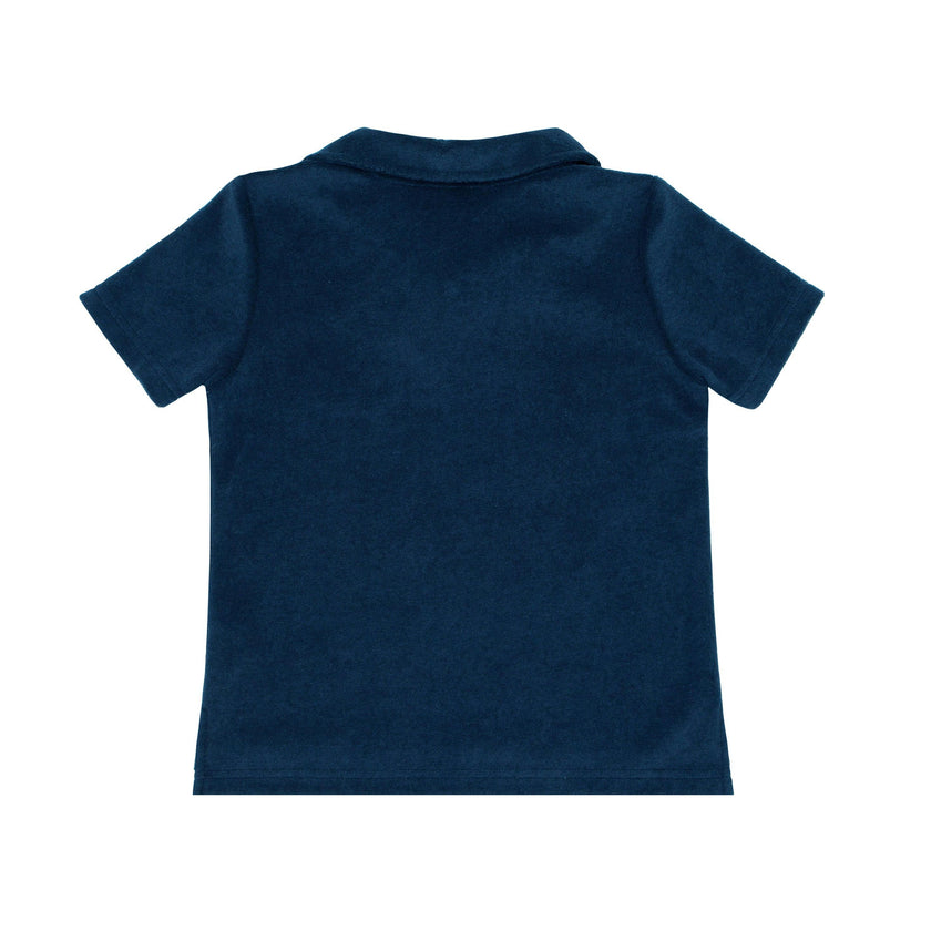 boys navy french terry polo