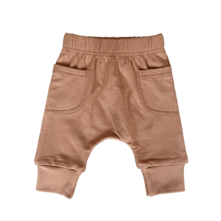 Baby Boy Pocket Pants in Caramel