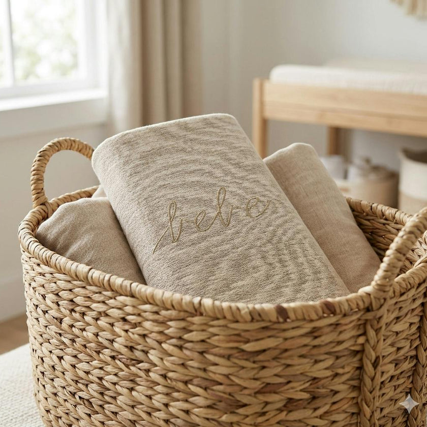 DH Taupe Gauze Bebe Swaddle