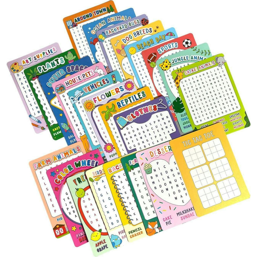 Word Search Activity Cards - Set of 24