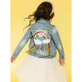 Womens Crystal Rain Denim Jacket