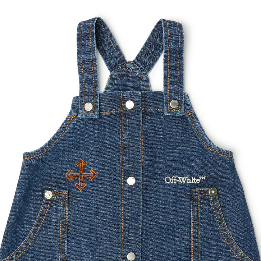 Blue Arrow Denim Pinafore Dress