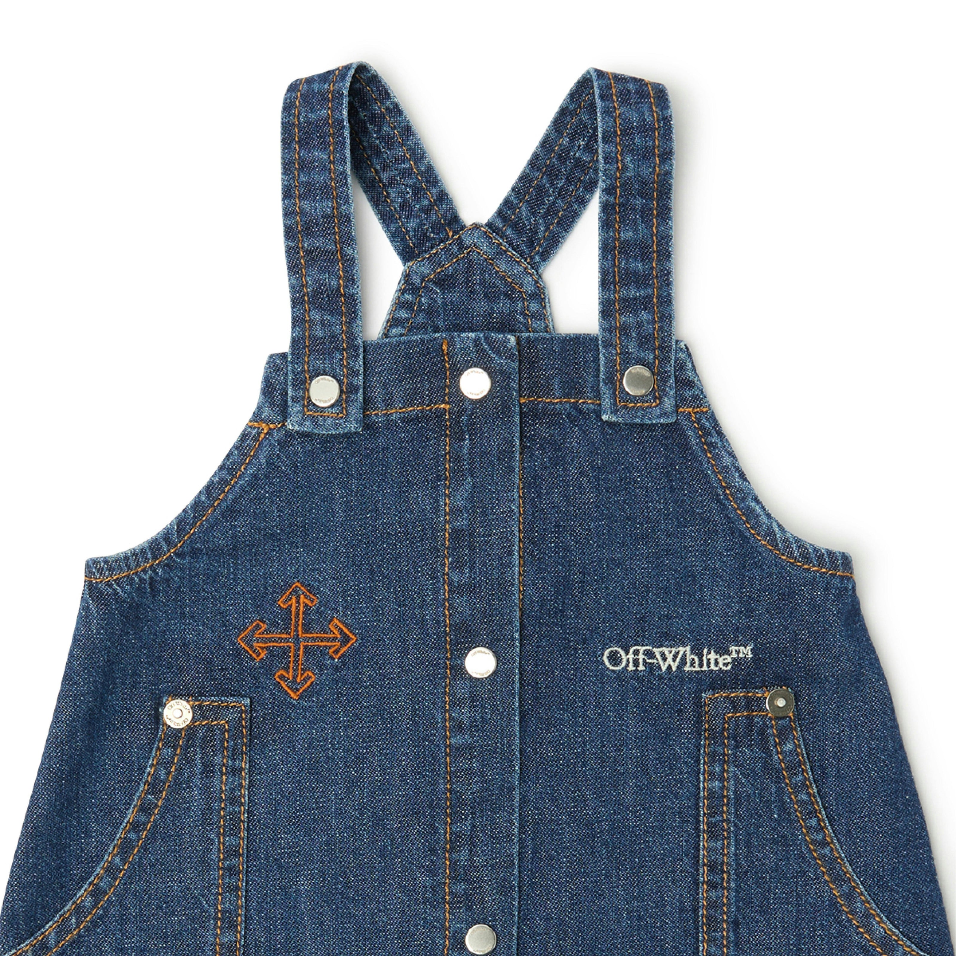 Blue Arrow Denim Pinafore Dress