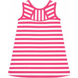 Stripe Knit Dress With Flower