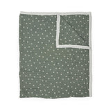 Organic Cotton Muslin Quilted Throw - Sage Suns
