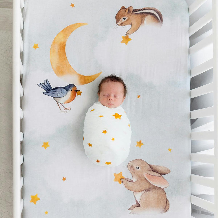 Goodnight Wonderland Standard Crib Sheet