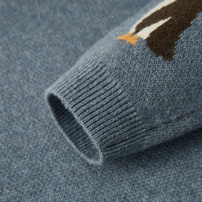 Family Knitted Birdseye Jacquard Sweater