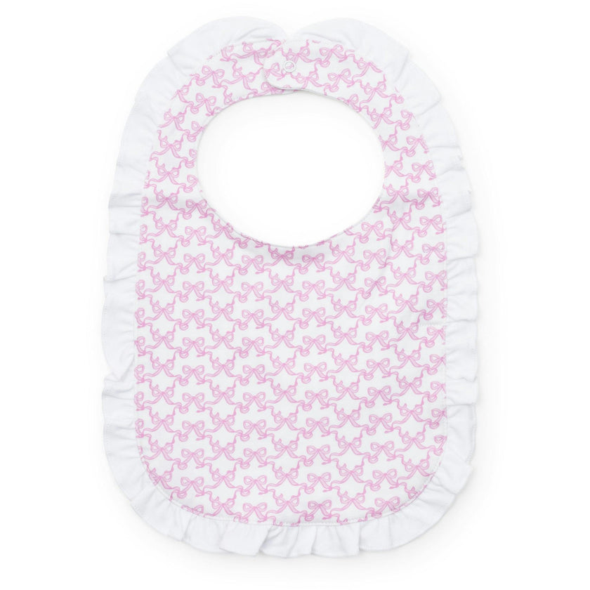 Ruffled Girls' Bib Pretty Pink Bows