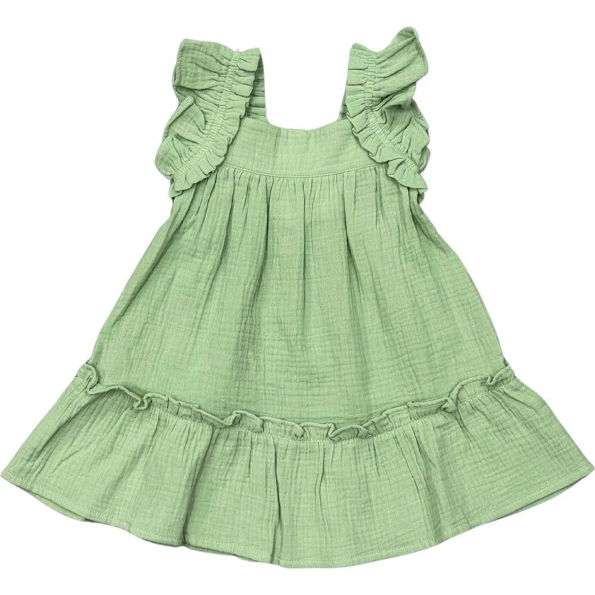 Girl's Drop-Waist Peplum Dress