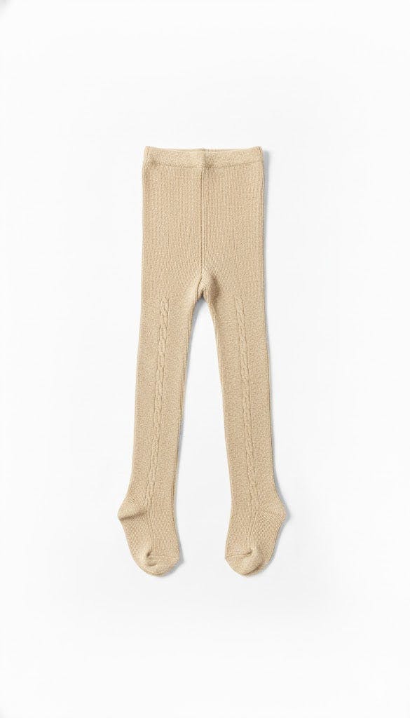 Girls Ribbed Cable Tights