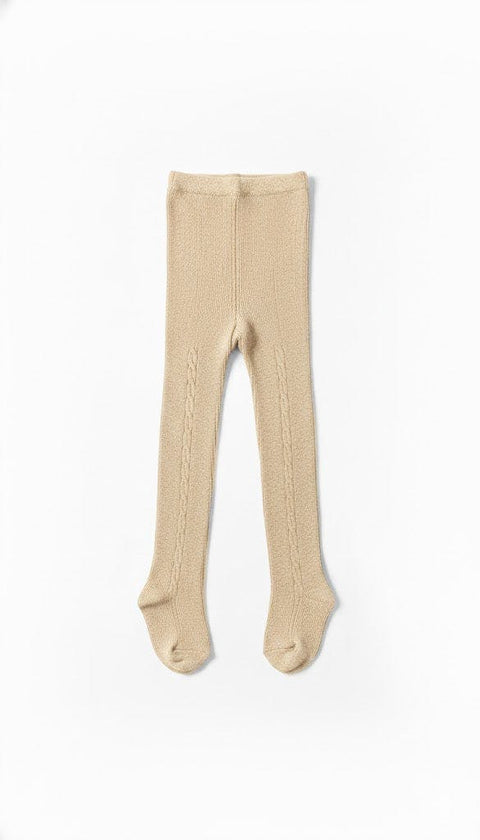 Girls Ribbed Cable Tights