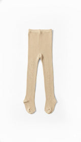 Girls Ribbed Cable Tights