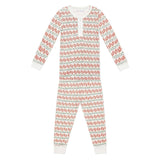 Christmas Lobsters Two Piece Kids Henley Pajamas