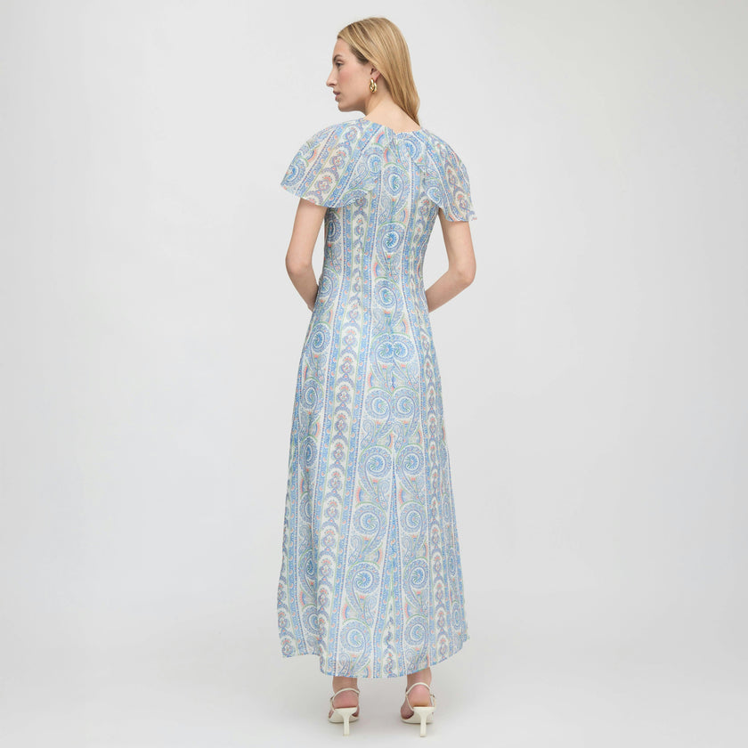 The Davina Dress - Blue Corsica Paisley