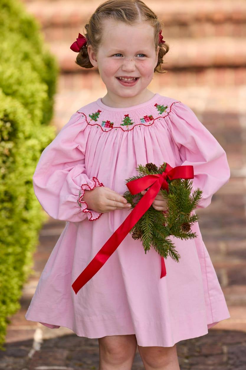 Smocked Bishop Dress - Holly Days